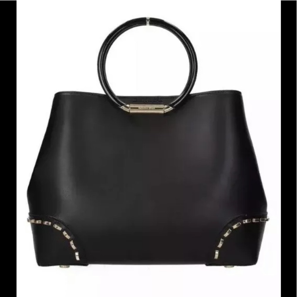 Michael Kors Herron medium tote satchel bag black